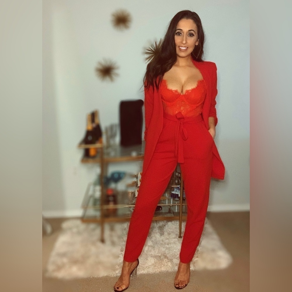 Size small red pant suit from Urban​​​​